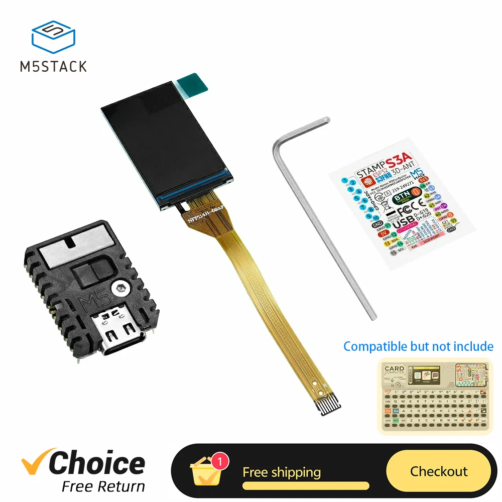 Kit de accesorios para Cardputer M5Stack v1.1 StampS3A con ST7789V2, reparación de reemplazo de pantalla de 1,14 pulgadas para controlador Cardputer v1.1