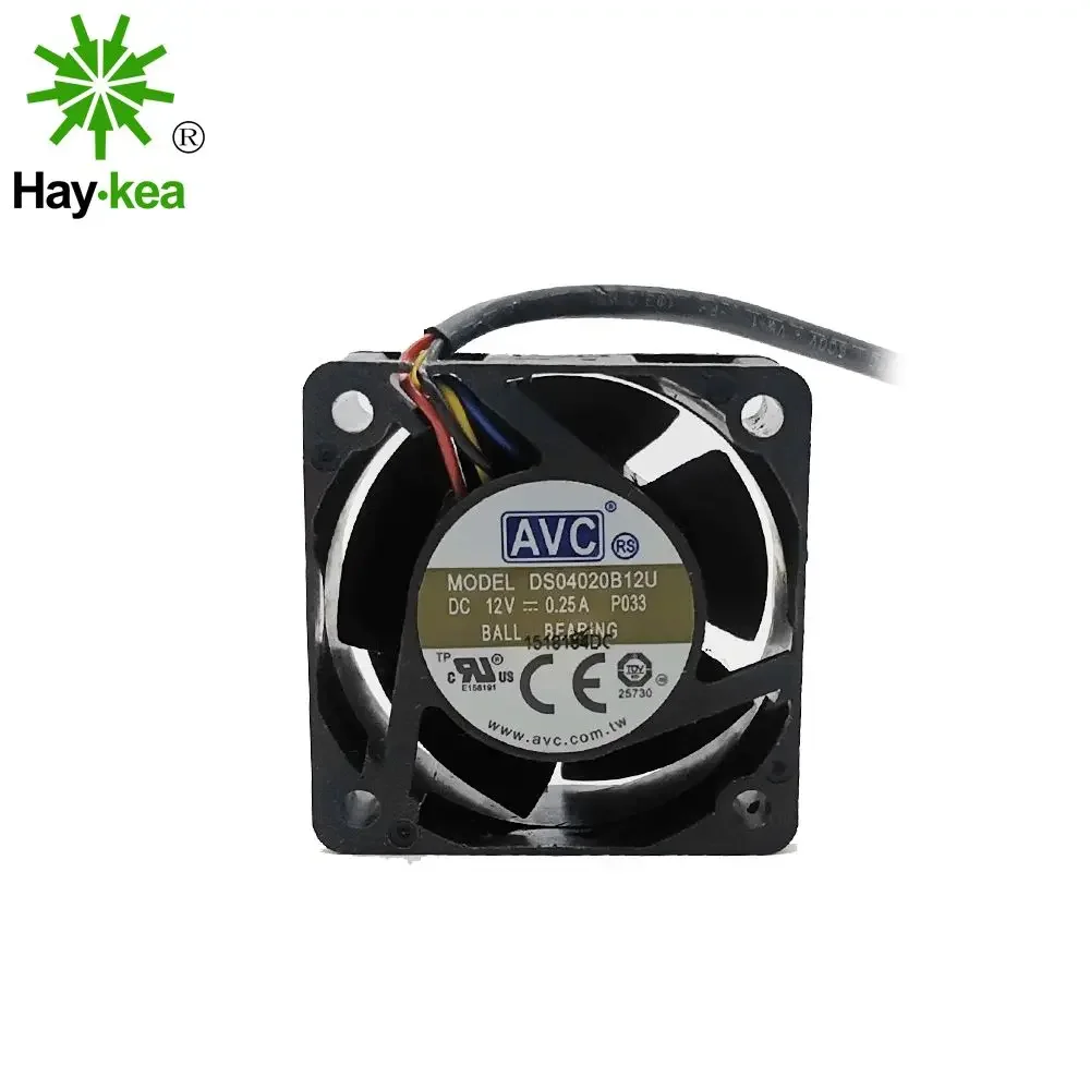 Ventilador de refrigeración dedicado para Jetson Nano, ajuste de velocidad PWM, aire fuerte, AVC DS04020B12U 4020 40MM 4CM 40x40x20 DC 12V 0.25A
