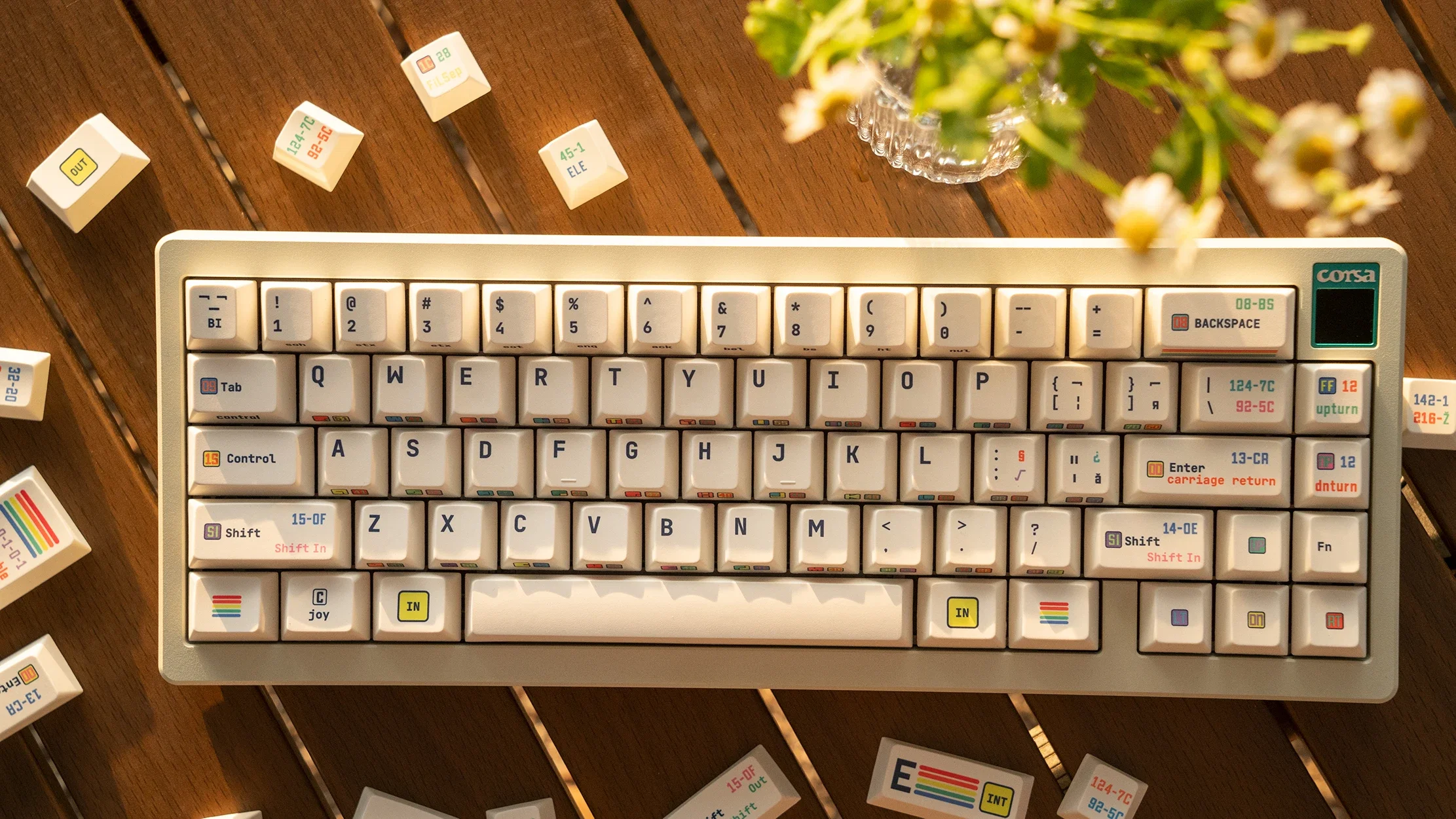 ASCII-teclas PBT con sublimación de tinte de mesa, perfil de cereza, para estilo C64, impresión lateral, juego completo de teclado mecánico, teclas DIY - imagen 5