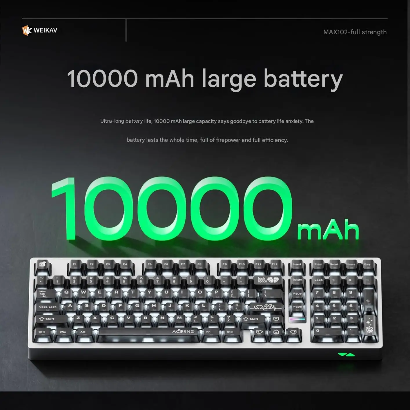 Weikav MAX-102 Kit de teclado mecánico de aleación de aluminio soporte inalámbrico Bluetooth QMK/VIA Tri Mode Rgb intercambio en caliente regalo para jugadores de PC - imagen 3