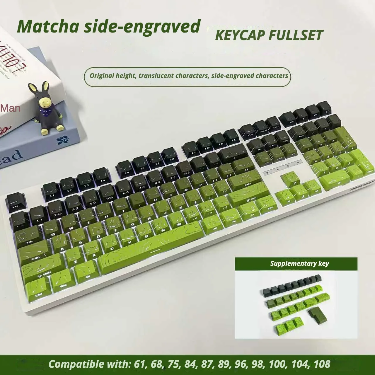 Juego de retroiluminación lateral de contornos, teclas de 135 teclas, perfil de cereza PBT, doble disparo para teclado mecánico MX Switch, diseño ISO ANSI - imagen 5