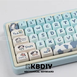 KBDiy Teclas PBT MOA Teclado Mecánico Sublimación Gatito Rosa