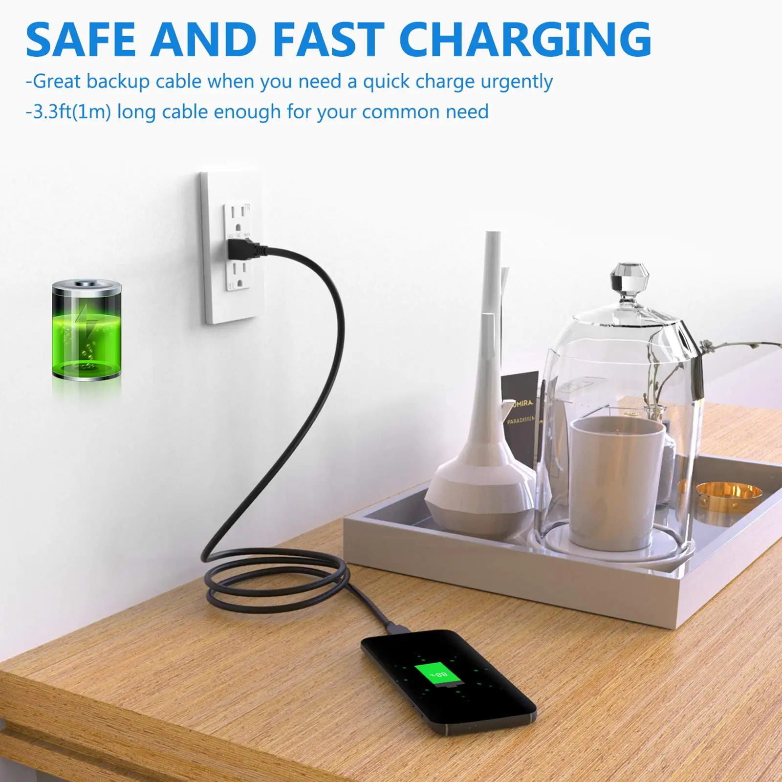 Hannord USB 3,0 tipo A a Micro B Cable conector 5Gbps 3A Cable de sincronización rápida de datos adaptador Cable de disco duro externo - imagen 4