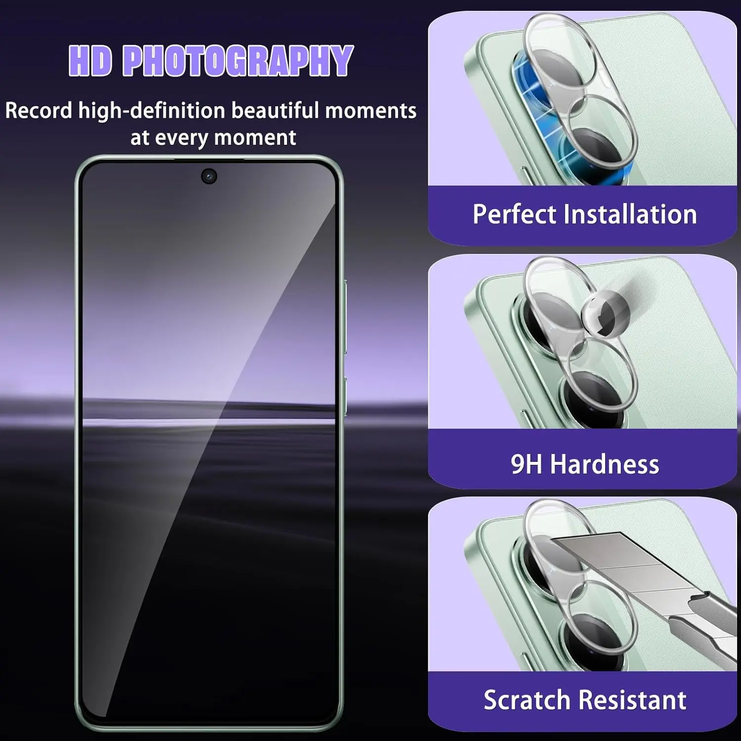 Protector de pantalla de privacidad para POCO X7 Pro, película de lente de cámara de vidrio templado antiespía para Xiaomi POCO X7Pro - imagen 5