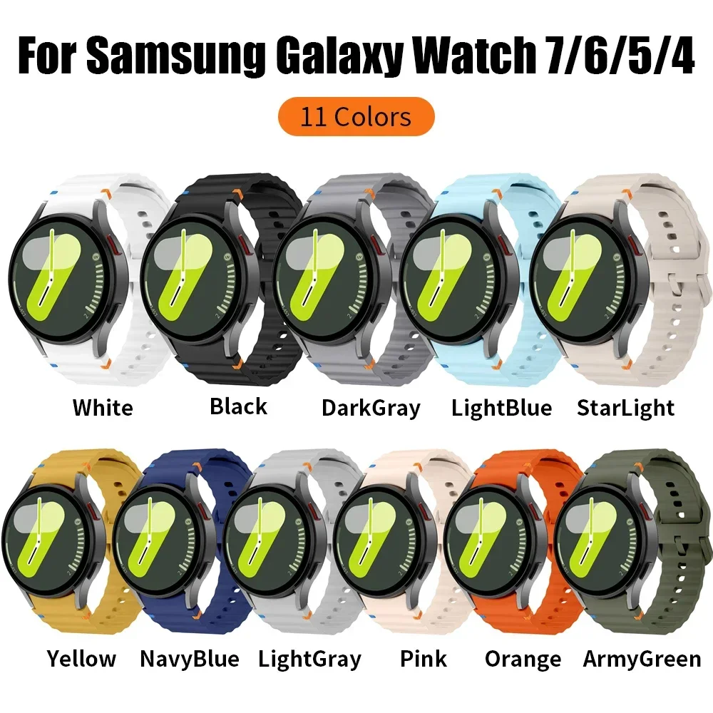Correa deportiva de silicona sin huecos para Samsung Galaxy Watch 7, 6, 5Pro, 4 FE Classic, 47, 43/45, 44mm, 40mm - imagen 2