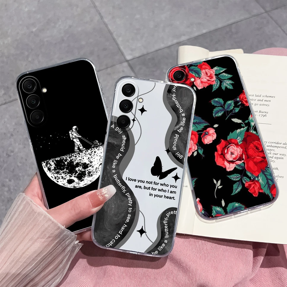 Para Samsung Galaxy M17 F17 5G Funda de teléfono patrones lindos suave transparente TPU silicona parachoques para GalaxyF17 M 17 Funda ligera - imagen 2