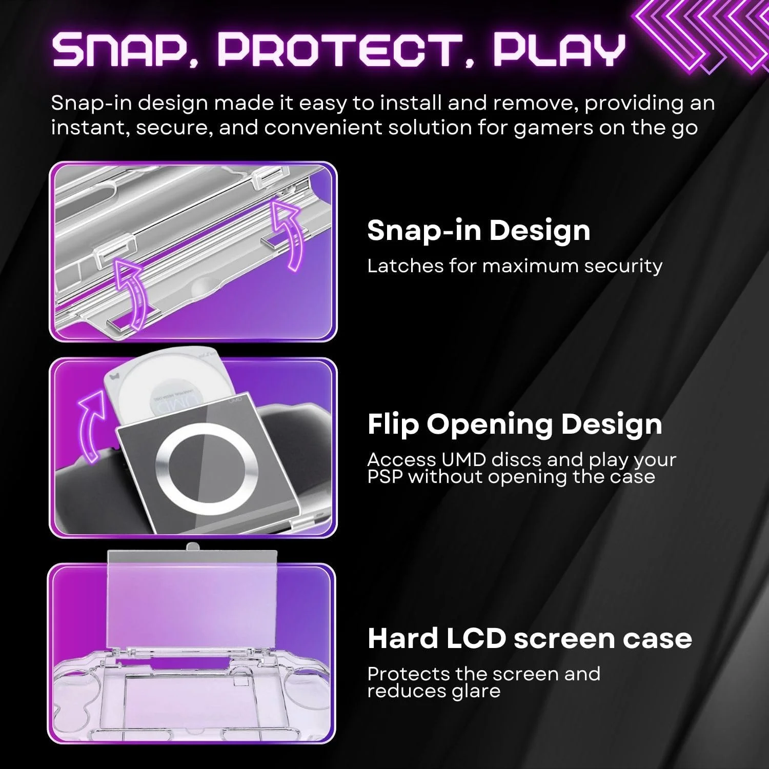 Estuche rígido transparente para PC para PSP Series y PSV 1000, funda protectora para consola portátil, accesorios para Sony PSP 2000 - imagen 5