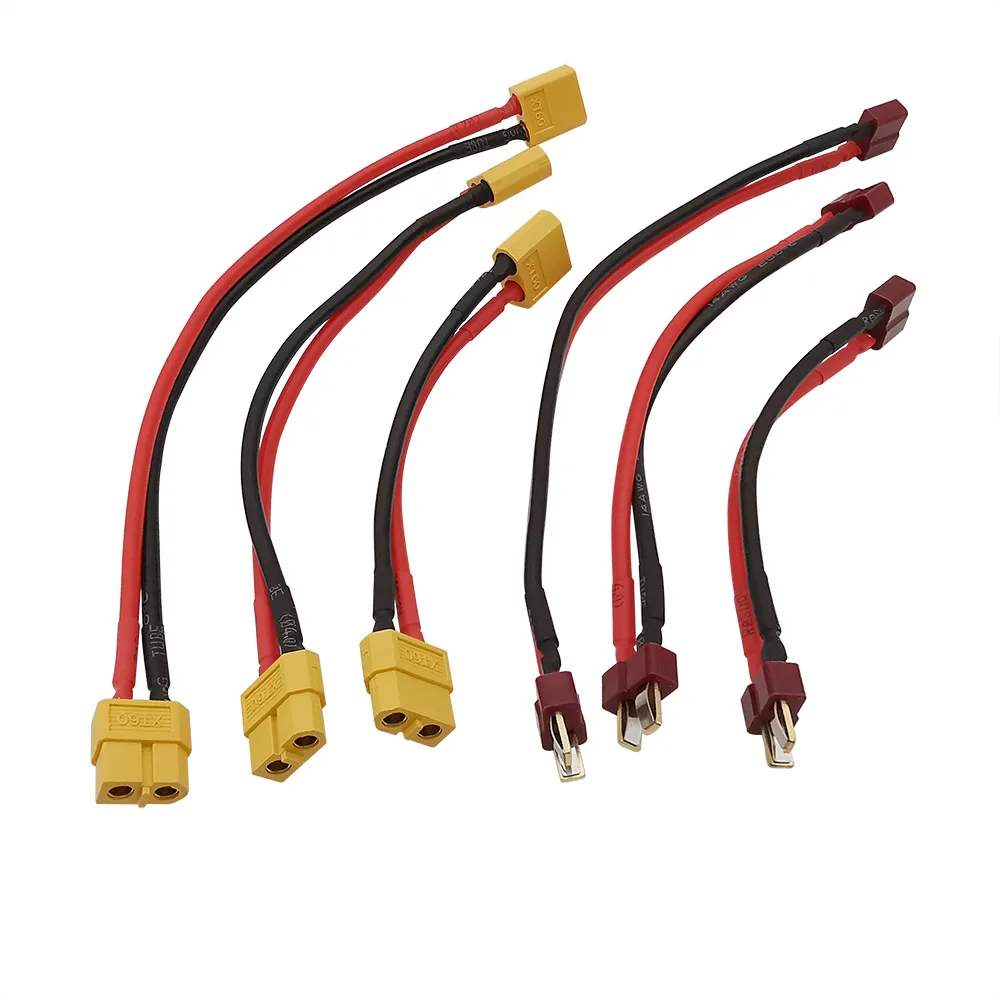 Cable de extensión de conector macho a hembra XT60/T, 1 piezas, 14AWG, Cable de silicona para batería Lipo RC - imagen 2