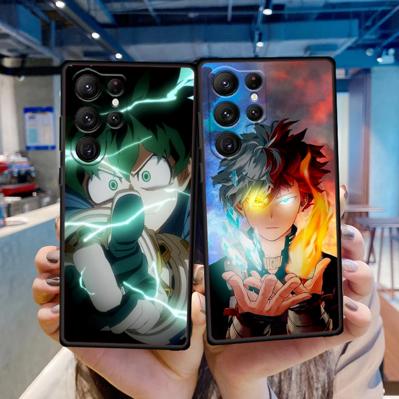 Funda trasera negra de película de Anime My Hero Academia para Samsung Galaxy S24, S23, S22, S21, S20 FE, S10, S10E Plus, Ultra Pro Lite, 5G - imagen 3