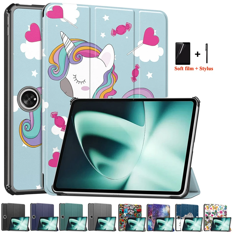 Para OnePlus One Plus Pad Tablet funda 2023 11,61 PU cuero soporte triplegable magnético Flip Stand para OnePlus Pad Case Cover Film