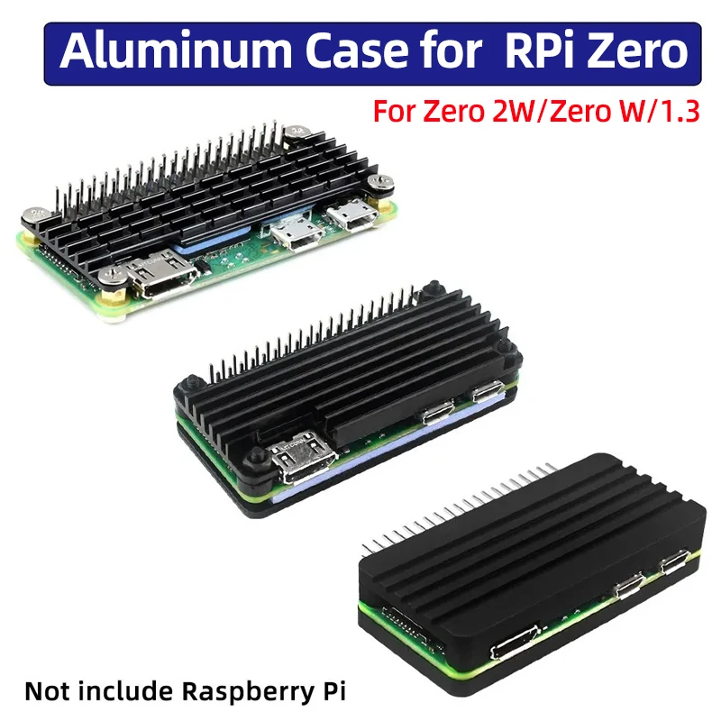 Raspberry Pi Zero 2 W caja de aluminio disipador de calor de refrigeración pasiva almohadilla térmica de silicona con destornillador para Pi Zero 2 W /ZeroW/V1.3