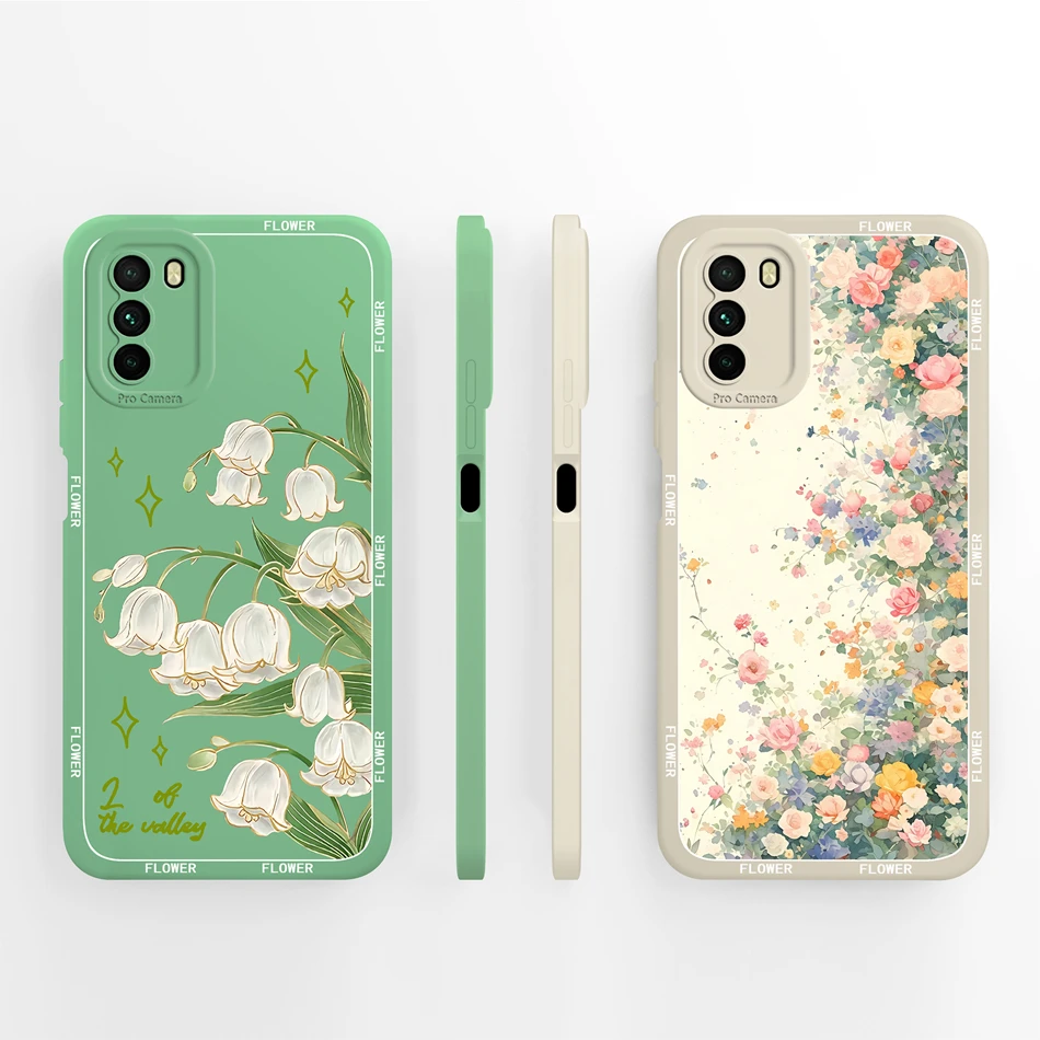 Para POCO M3 Pro 5G funda para POCO M4 Pro 4G 5G cubierta trasera pintada de caramelo carcasa de teléfono de silicona líquida suave Fundas de protección completa - imagen 5