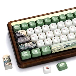 XVX Teclas PBT MOA Blancas y Verdes con Revestimiento Cerámico