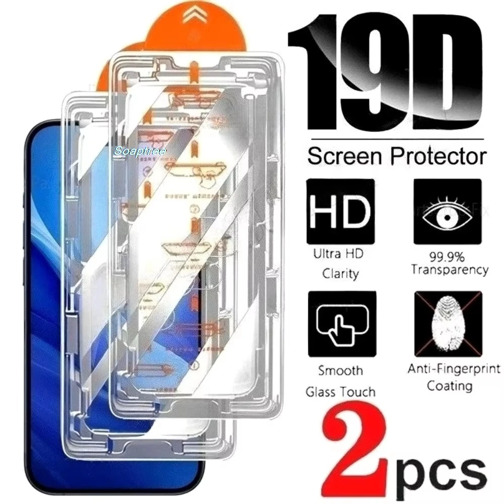 1-2 uds vidrio Protector sin polvo para Xiaomi Redmi 15C 14C 13C 12C 10C Note 14 13 Pro 5G 12 11 10 9 8 7 A3 12S Protector de pantalla - imagen 2