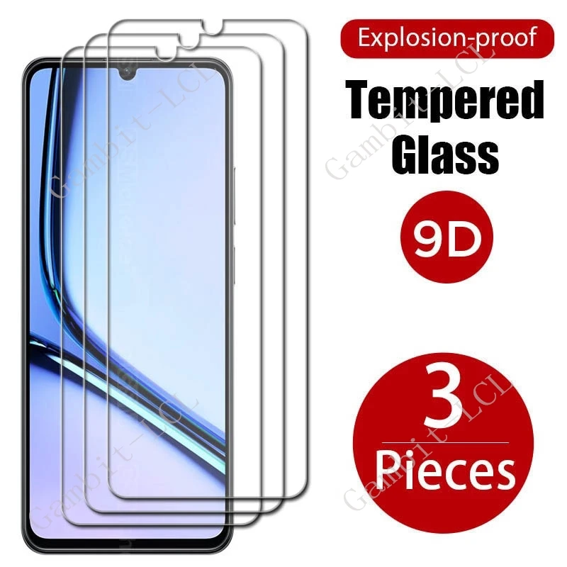 3 uds 9H HD vidrio templado Protector para Realme Note 60x en RealmeNote60x Note60x Note60 60 6,74 "película protectora de pantalla