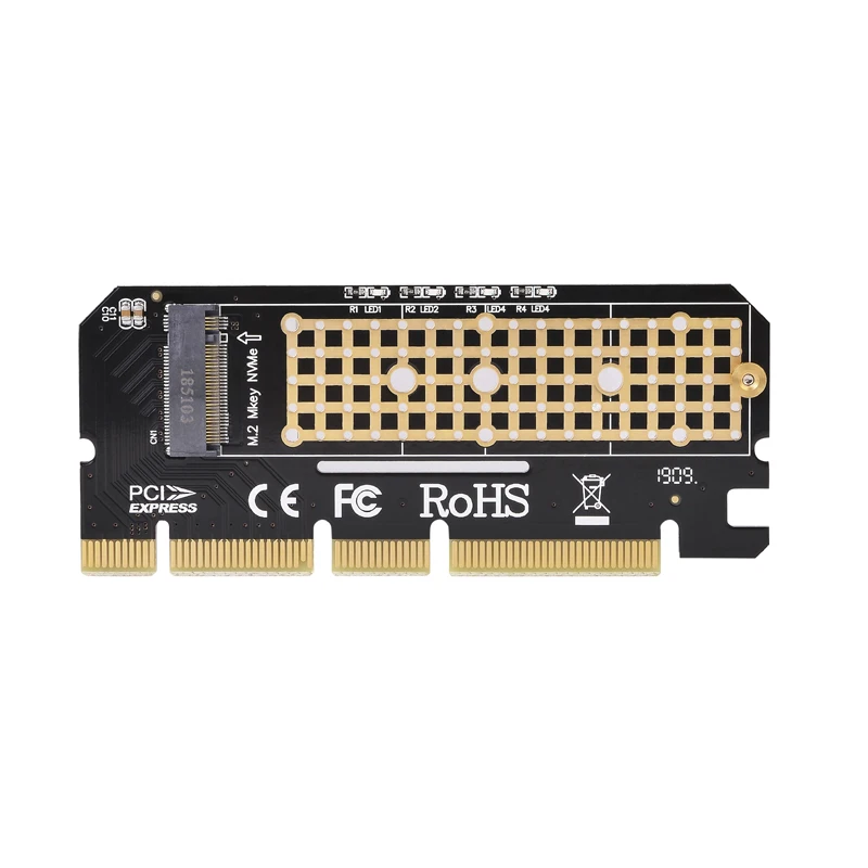 10 Uds M.2 a PCIE X4/X8/X16 adaptador tarjeta de expansión Riser PCI-E a M2 convertidor NVME SSD adaptador M Key PCI Express 2230-2280 tamaño - imagen 3