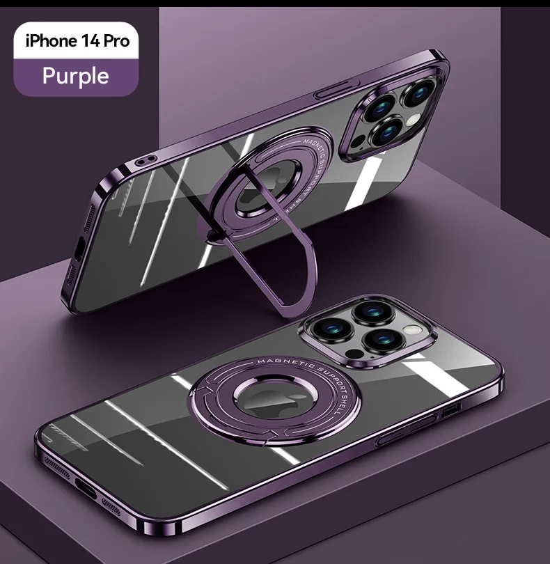 Funda con anillo magnético para iPhone 14 Pro Max 13 Pro 12, funda con soporte de Metal, fundas antigolpes para iPhone 14, iPhone 13, iPhone 12 - imagen 4