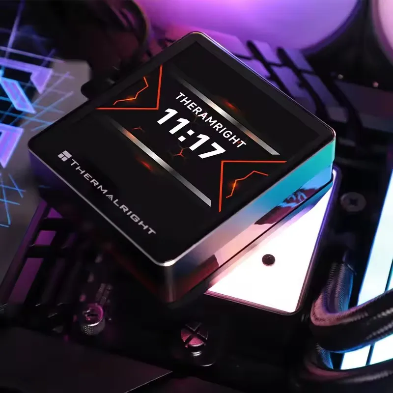 Thermalright GRAND VISION 360 CPU todo en uno refrigeración por agua pantalla LCD IPS de resolución de 3,4 pulgadas 480*480 para LGA1851/1700 AM4 AM5 - imagen 3