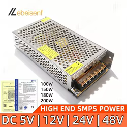 5V 20A/200W 30A/150W, 12V 12.5A/150W 15A/180W 16.7A/200W, 24V 6.25A/150W 8.3A/200W, 48V 3A/150W, Fuente Conmutada Regulada CC, Convertidor CA100-240V a CC, Controlador LED, Transformador, Adaptador para Tira LED