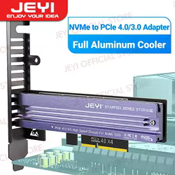 JEYI Adaptador M.2 NVMe a PCIe 4.0 – Disipador Aluminum