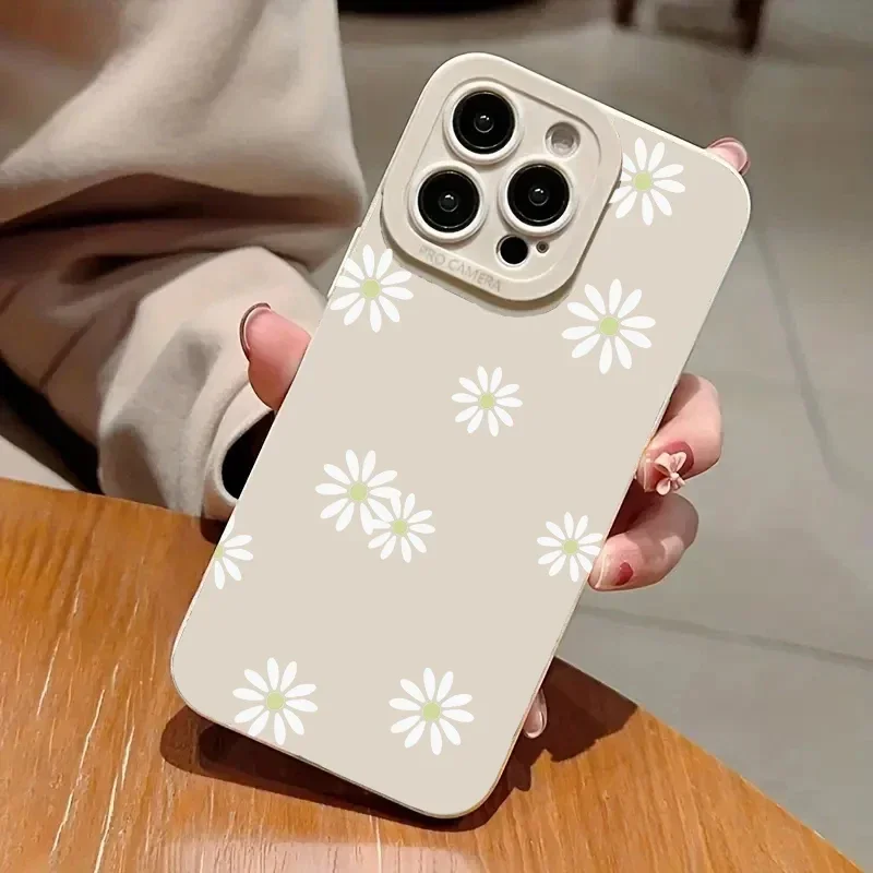 Funda gráfica de flores silvestres y pequeños puntos blancos para iPhone 15 Pro Max, funda de parachoques suave para iPhone 14 13 12 11 - imagen 5