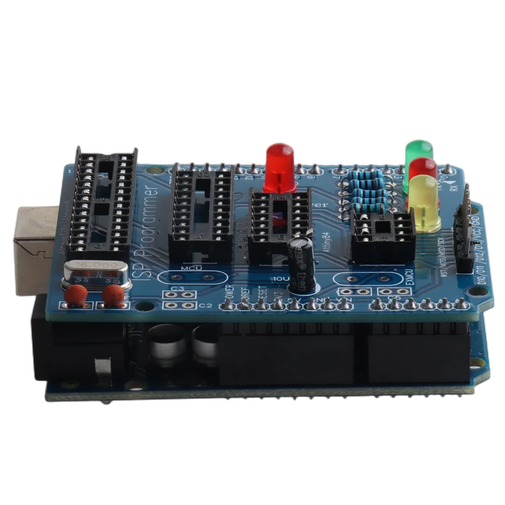 ATtiny13A ATtiny84 ATtiny85 ATtiny2313 ATMEGA328P AVR ISP Kit de soldadura de placa de programación para Arduino Uno R3 - imagen 4