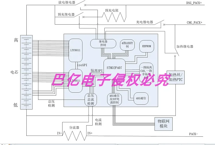 Placa de desarrollo de gestión de batería de litio BMS LTC6811 Placa de evaluación de esquema del sistema de gestión de batería Placa de protección BMS - imagen 3