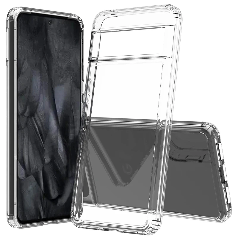 Funda de acrílico transparente para Google Pixel 8 Pro, carcasa de lujo ultrafina con bordes de silicona suave, a prueba de golpes, para Google pixel8pro