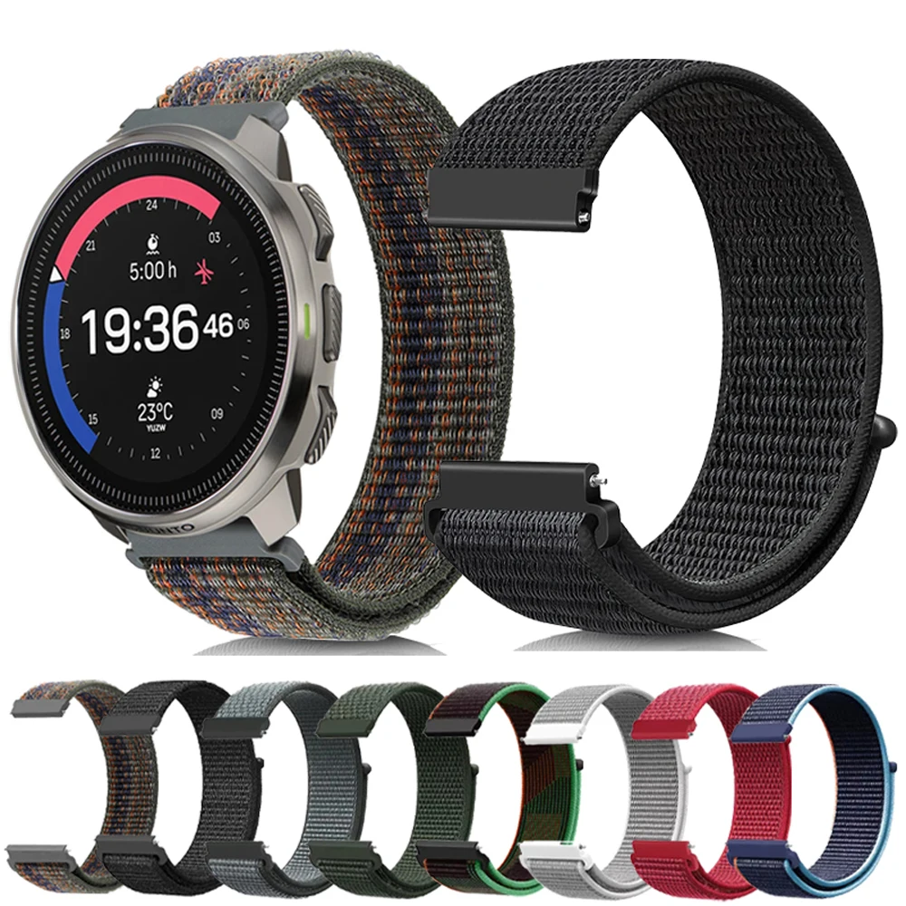 Correa de reloj de 20mm y 22mm para SUUNTO VERTICAL/RACE S/OCEAN, pulsera con bucle de nailon para SUUNTO 9 PEAK PRO/5 PEAK, pulsera deportiva de repuesto