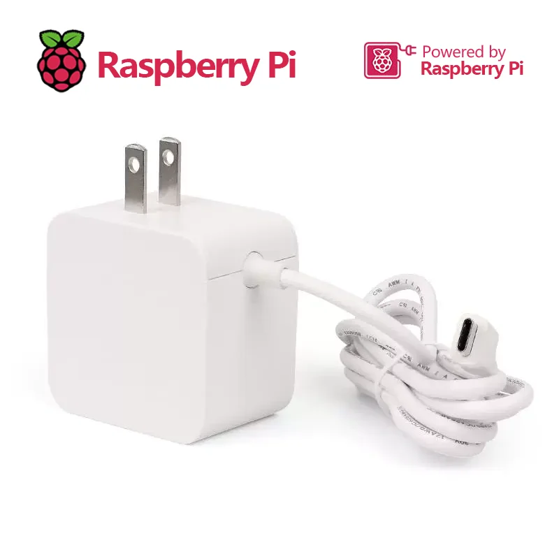 Fuente de alimentación oficial Raspberry Pi 5 27W Adaptador USB-C 5.1V 5A con soporte estándar PD - imagen 2
