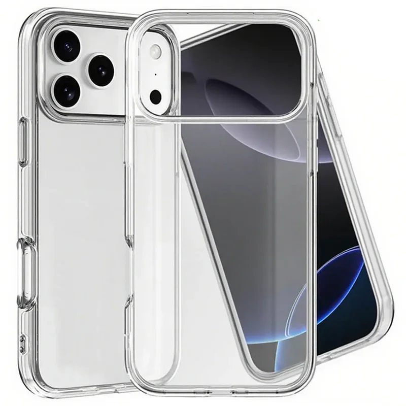 Funda transparente de silicona para iPhone 17, carcasa de aire, funda suave transparente de TPU para iPhone 17 Pro Max, funda ultrafina antihuellas