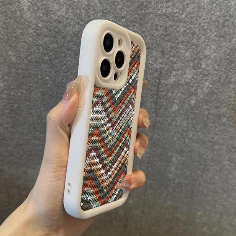 Funda de teléfono de silicona con patrón de suéter de estilo bohemio para Xiaomi Mi 14T 14 13T 13 12T 11 Lite 5G Poco X6 X5 X3 F5 F6 M6 Pro - imagen 4
