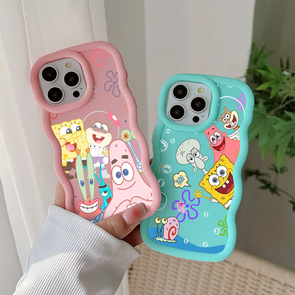 Funda de teléfono bonita para S-SpongeBobs Patricks Star Xiaomi Redmi 14C 13C 12C 9T Note 13 12 11 10 9 Pro Plus 4G 5G funda de silicona suave