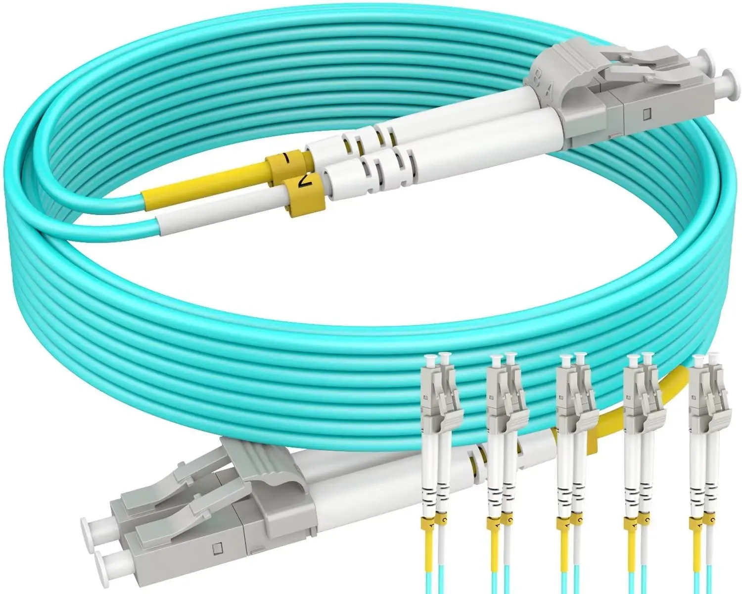 Cable de fibra óptica OM3 de 10 Gigabit, puente de fibra óptica LC-LC multimodo de doble núcleo, 1m, 2m, 3m, 10m, 50m - imagen 2