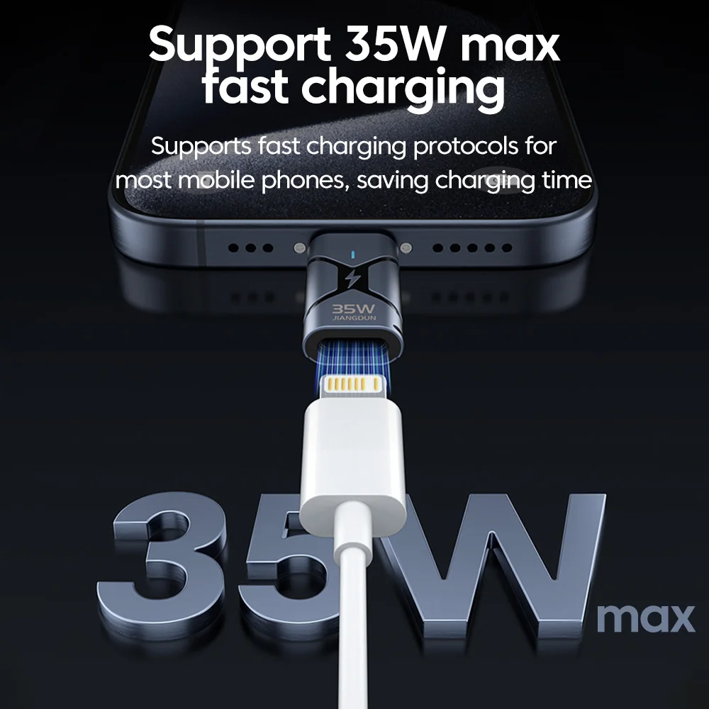 Adaptador Elough Lightning a tipo C convertidor PD35W de carga rápida para adaptador de cable de datos iphone 15 16 - imagen 2