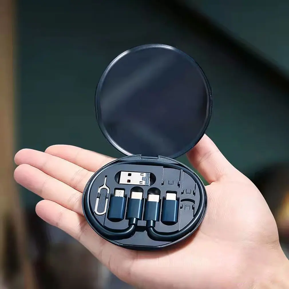 Cables de carga rápida Micro USB tipo C, Cable de datos para teléfono móvil, conjunto de cargador USB, caja de almacenamiento para Apple, Huawei, Xiaomi, envío directo - imagen 2