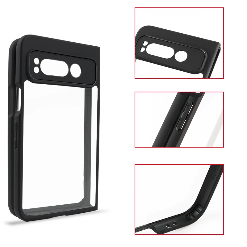 Funda plegable para Google Pixel, Protector de lente completo a prueba de golpes, transparente - imagen 5