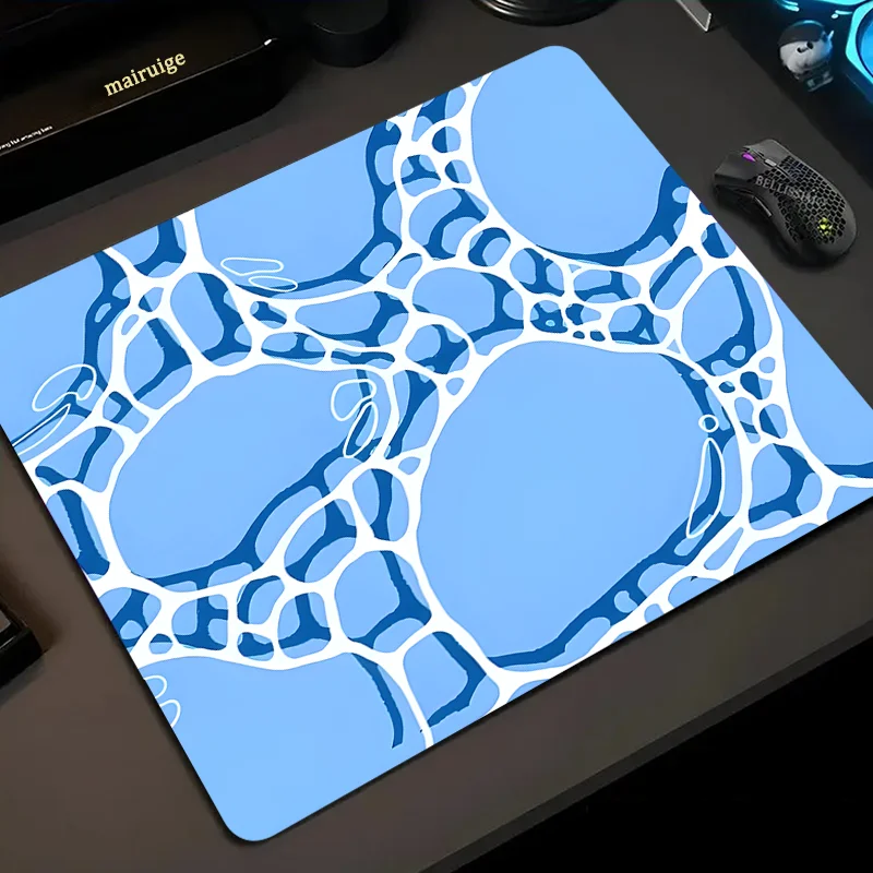 Alfombrilla de ratón de Arte de ondulación de agua para estudiantes masculinos y femeninos, juegos de oficina, alfombrilla para computadora de escritorio, decoración de escritorio impermeable, 400x450 - imagen 2