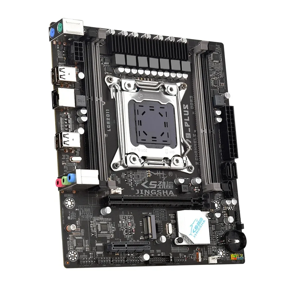 Juego de placa base JINGSHA X79 Plus con procesador LGA 2011 E5 V2 CPU 2*8GB/2*16GB DDR3 RAM compatible con USB2.0 SATA2 PCI-E NVME M.2 SSD - imagen 4