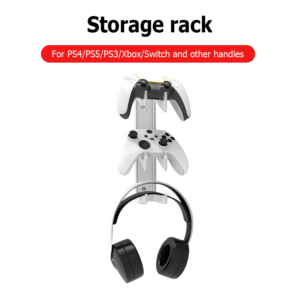 Una rejilla de almacenamiento para controladores y auriculares PS4
