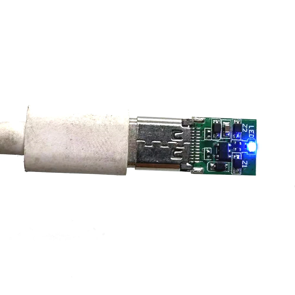 Conector de gatillo CC 5V 9V12V 15V 20VTYPE C USB 24 pines Jack hembra adaptador de conector de soldadura con luces LED y Chips - imagen 5