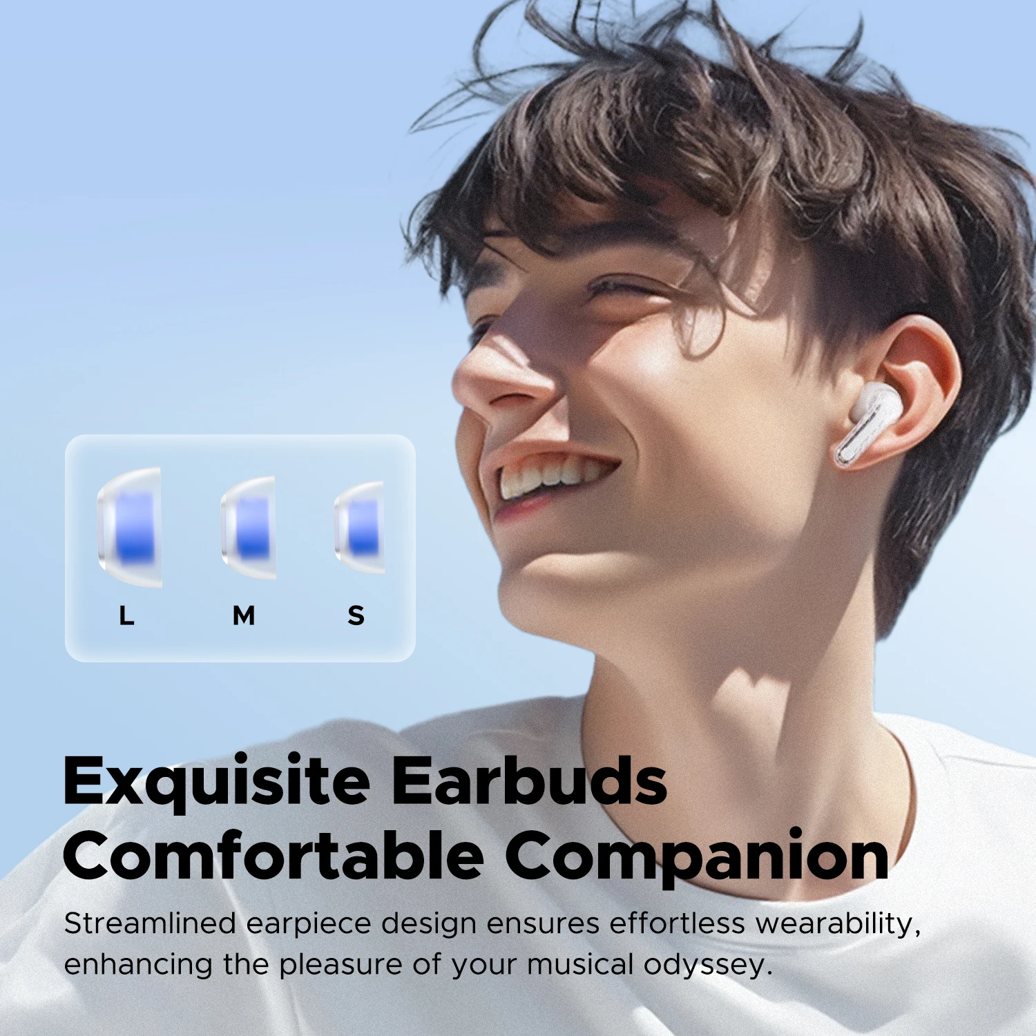 SoundPEATS Clear Transparent Series Bluetooth 5.3 Auriculares inalámbricos verdaderos con micrófono ENC dual, modo de juego, soporte para aplicaciones, 40H - imagen 4