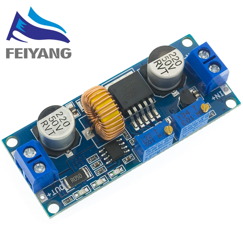 Placa de cargador de litio CC/CV 5A XL4015 ajustable 6-38V a 1,25-36V DC módulo reductor de fuente de alimentación - imagen 3