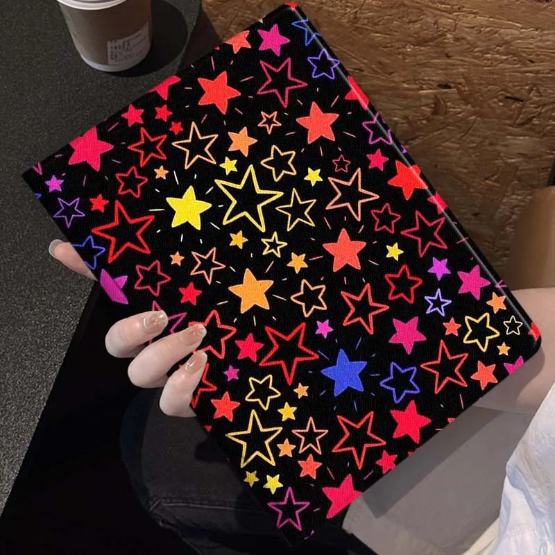 Arte estrellas de dibujos animados lindo para Samsung Galaxy Tab S11 S10 S9 S8 S7 S6 A10.1 A9 A8 A7 10,1 Lite FE Plus pulgadas funda para tableta - imagen 3