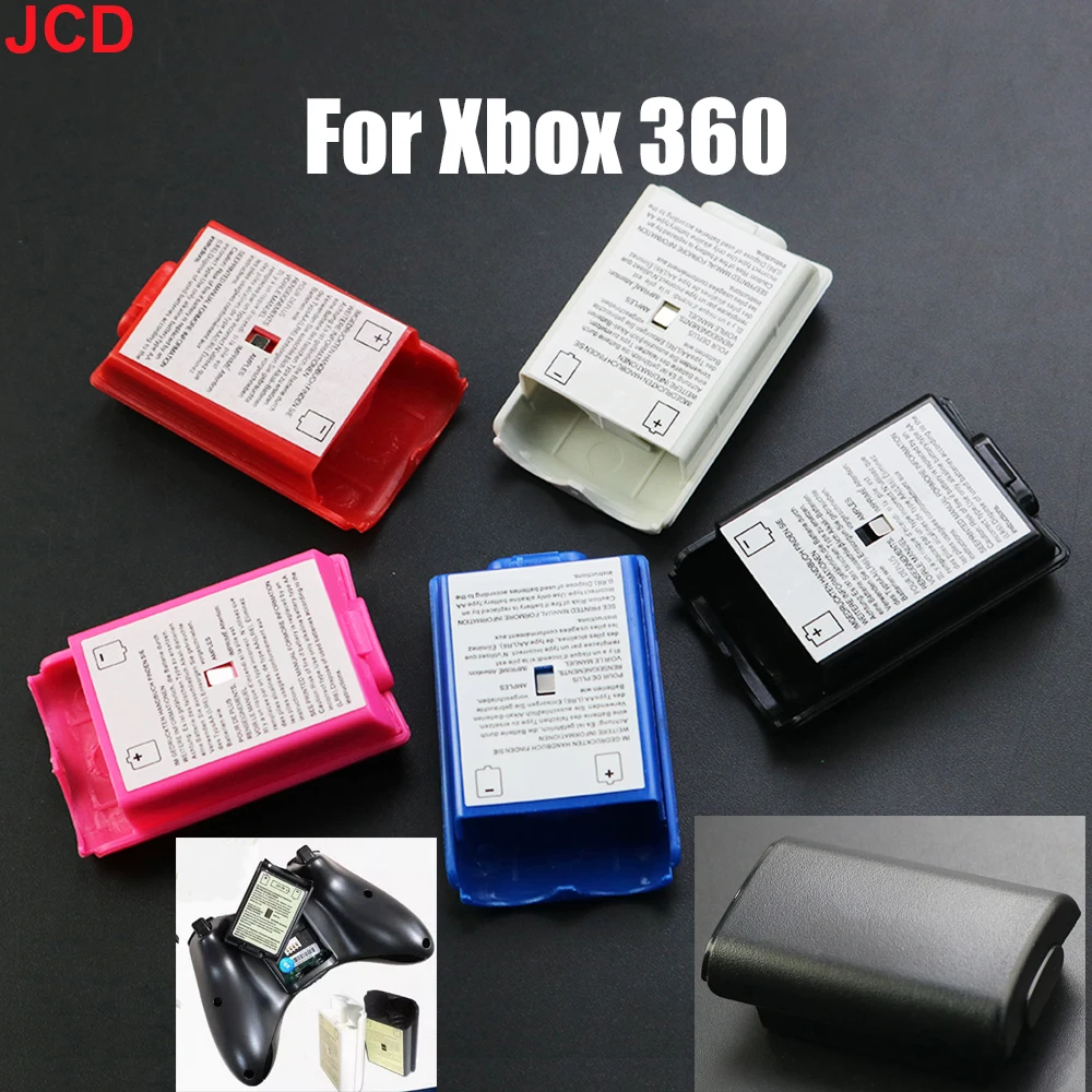 JCD 5 uds controlador de juego funda trasera de batería AA soporte de batería funda trasera de repuesto para mando inalámbrico Xbox 360