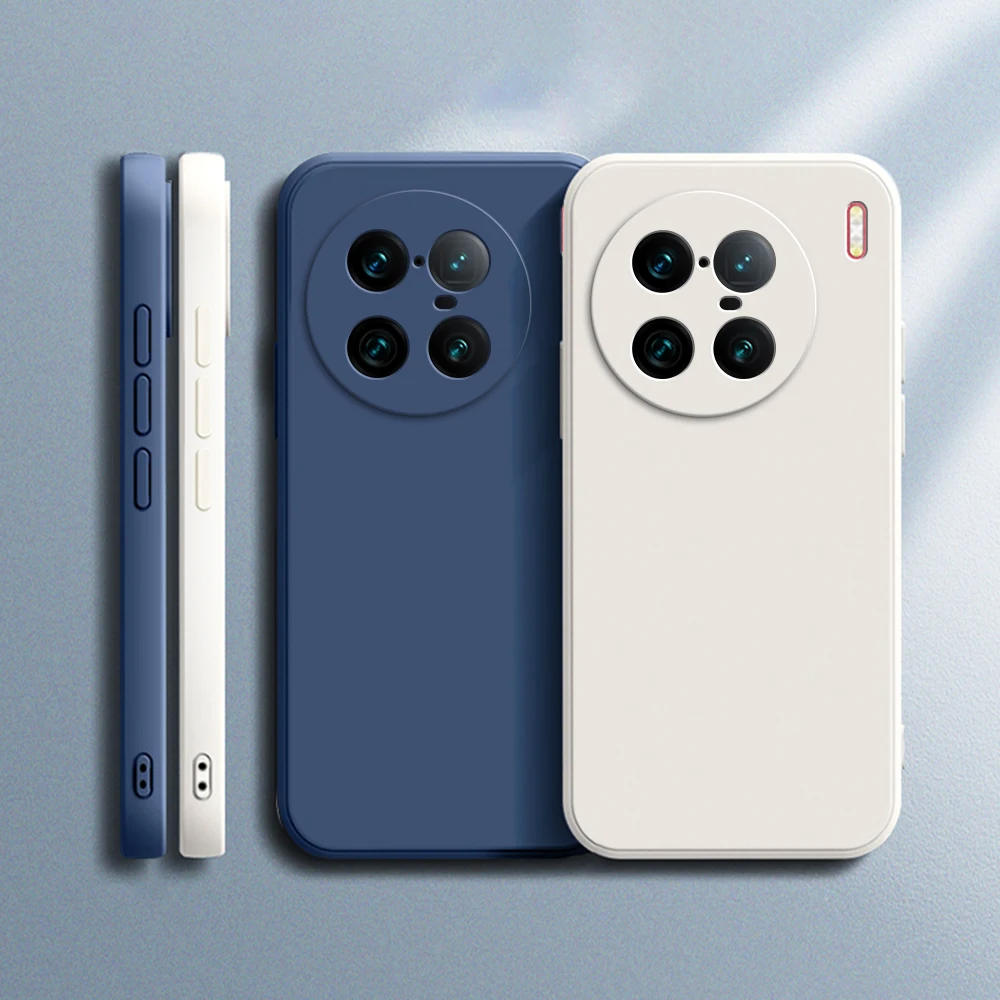 Funda de silicona líquida Original para VIVO X90 Pro Plus, Funda protectora de cámara cuadrada de lujo de alta calidad, VIVOX90 X90Pro Pro + 5G