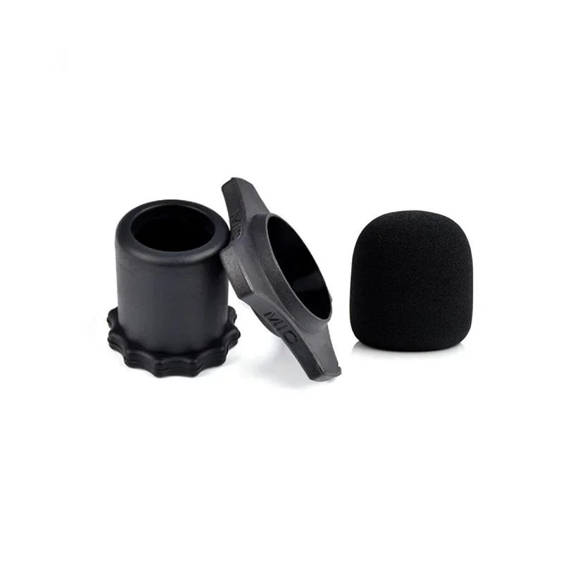 1 Juego de micrófono antiadherente + juegos de cola de micrófono inalámbrico anillo antideslizante funda protectora cubierta trasera de micrófono KTV - imagen 2