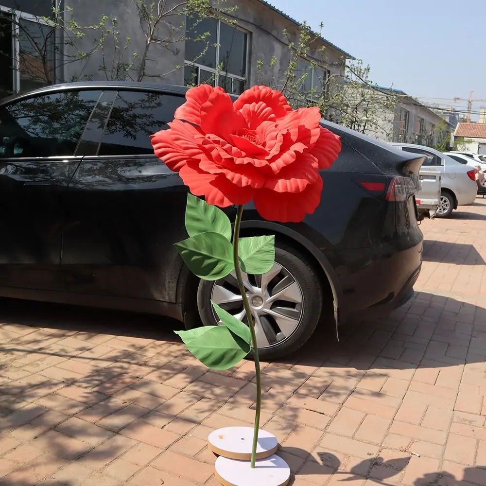 Nuevo 40/50cm peonía Artificial PE ventana de exhibición simulación flor de peonía flores falsas gigantes decoración de pared de fondo - imagen 2