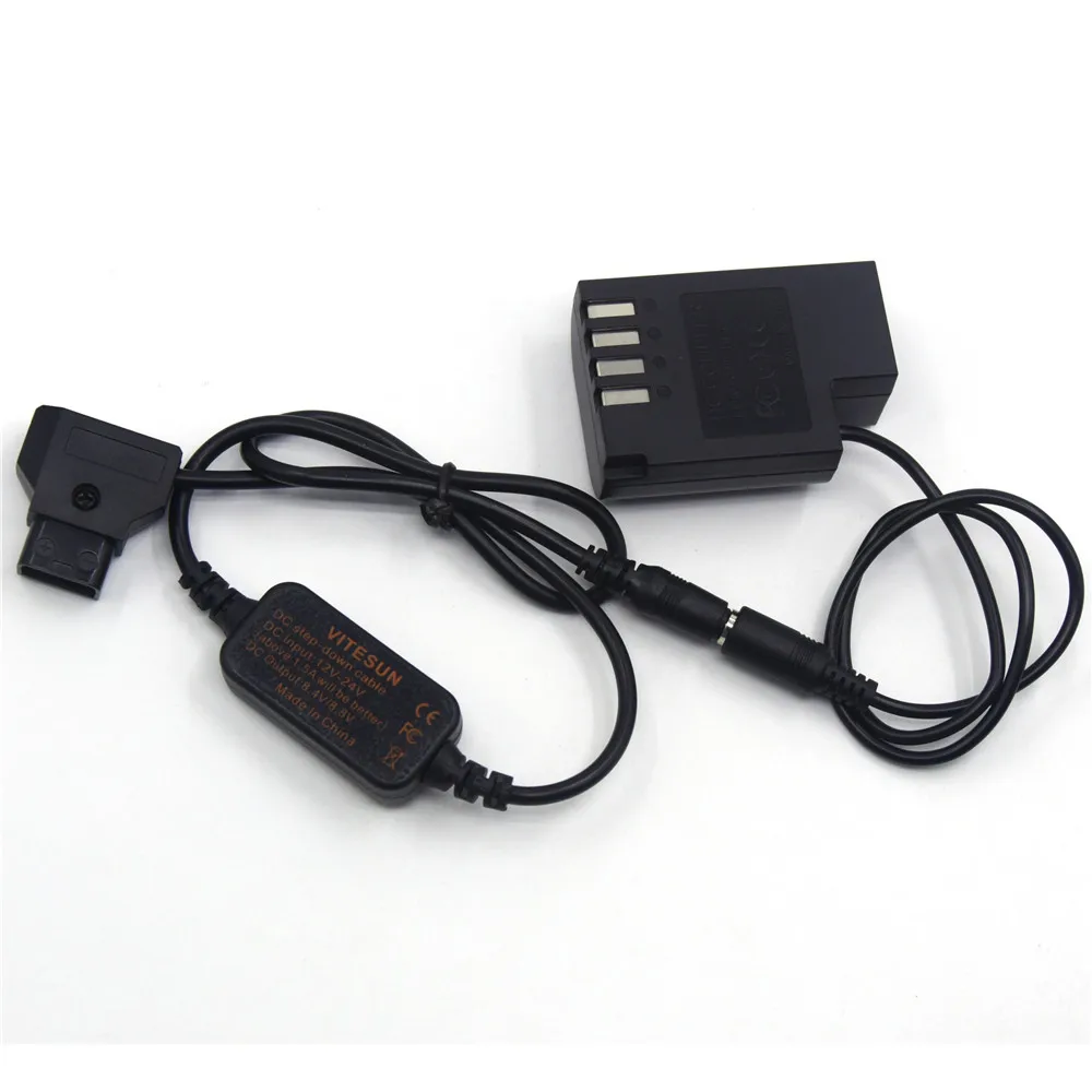 DMW-DCC12 batería falsa de DMW-BLF19E totalmente decodificada + Cable de alimentación reductor de D-TAP para Panasonic DMC-GH3K DMC-GH4 DMC-G9 DMC-GH5S - imagen 5