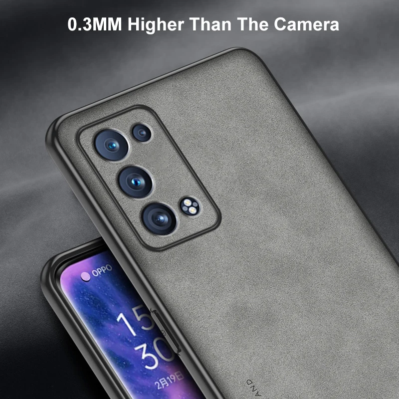 Funda de cuero PU de lujo para OPPO Reno 8, 7, 4G, 6 Pro Plus, 7Z, 5G, funda de teléfono de silicona mate para OPPO Find X5 Pro X5 Lite - imagen 4